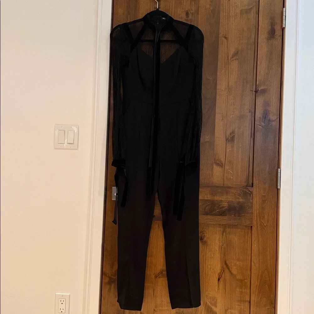 Nasty Gal Black Lace Jumpsuit - Picture 2 of 4